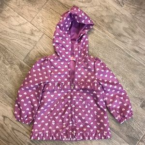 Baby Purple Heart Rain Jacket